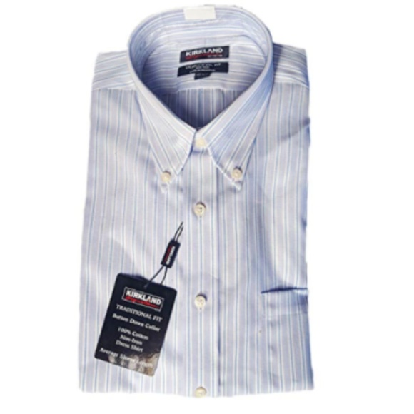Kirkland Signature Other - Men's Tailored Fit Non-Iron Spread Collar Shirt